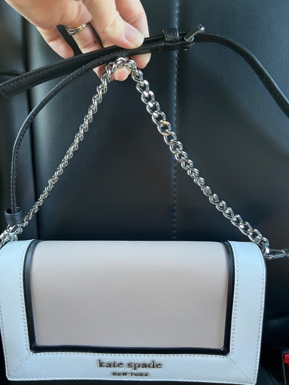 kate spade Black, White & Cream Chain Crossbody Bag - Picture 5 of 5